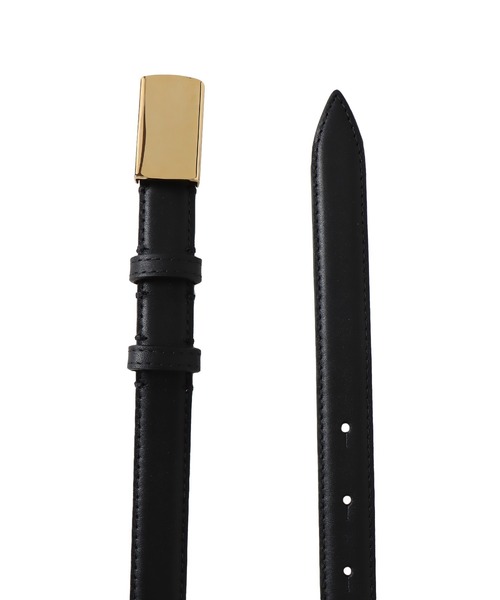 MAISON BOINET（メゾンボワネ）の「MAISON BOINET / flat plate belt(フラットプレートレザーベルト 94866G)（ベルト・レディース・ブラック/グレー・FREE）」の7枚目の写真