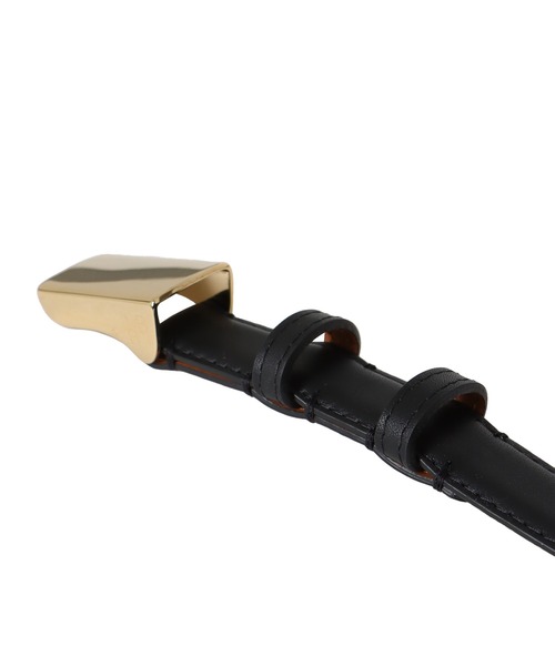 MAISON BOINET（メゾンボワネ）の「MAISON BOINET / flat plate belt(フラットプレートレザーベルト 94866G)（ベルト・レディース・ブラック/グレー・FREE）」の8枚目の写真