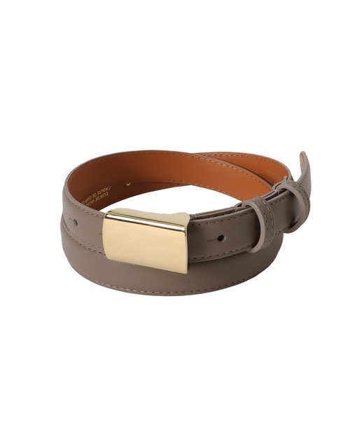 MAISON BOINET（メゾンボワネ）の「MAISON BOINET / flat plate belt(フラットプレートレザーベルト 94866G)（ベルト・レディース・ブラック/グレー・FREE）」の11枚目の写真