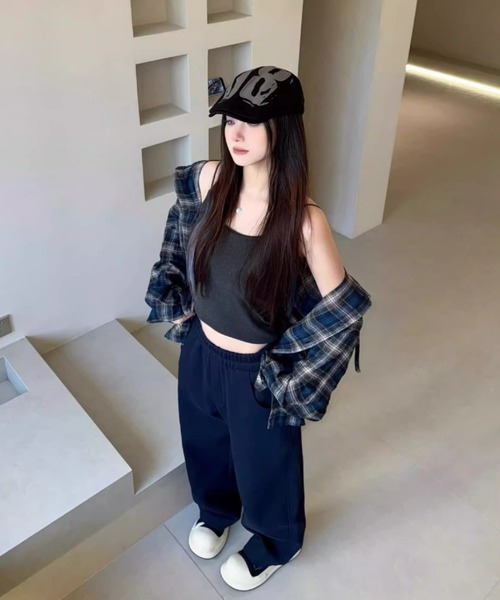 lilful(リルフル)の「フーデッドチェックビッグシルエットシャツ(シャツ/ブラウス・メンズ・ブルー・S/M)」の19枚目の写真