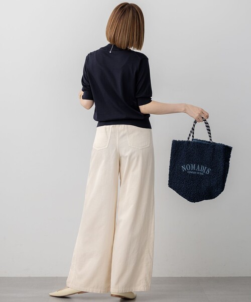 23区(ニジュウサンク)の「【洗える】サステナブルウール モックネック 5分袖 ニット(ニット/セーター・レディース・ネイビー系/ブルー系/オレンジ系/ライトグレー系・40/38)」の13枚目の写真