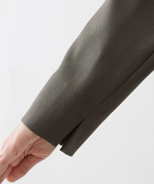 THE SHOP TK （ザ ショップ ティーケー ）の「ノーカラージャケット【セットアップ可】（ノーカラージャケット・レディース・スミクロ/ナチュラル・12/13）」の4枚目の写真