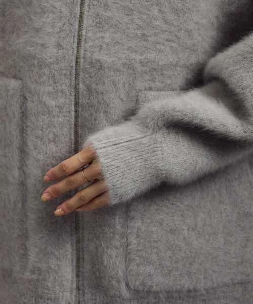 フォックスカシミヤ混ジップブルゾン（ブルゾン）｜SALON adam et rope