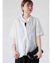 Lugnoncure | 【イージーケア】無地/柄アソート金釦バンドカラーシャツ(シャツ/ブラウス)