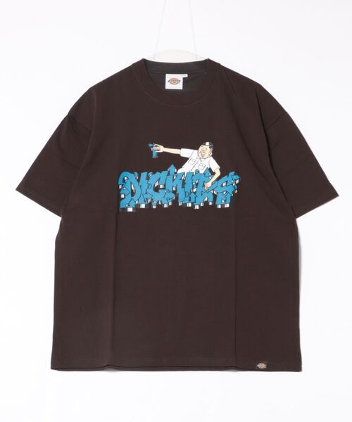 Dickies(ディッキーズ)の「Dickies/ディッキーズ DickiesxESOW 半袖Tシャツ(spray)(Tシャツ/カットソー・メンズ・ホワイト/ブラック/ブラウン・X-LARGE/LARGE/MEDIUM)」の7枚目の写真