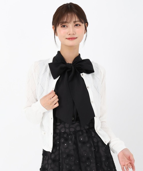 MISCH MASCH(ミッシュマッシュ)の「アーガイルカーディガン(カーディガン/ボレロ・レディース・ピンク/ブラウン/ホワイト・フリ-)」の15枚目の写真