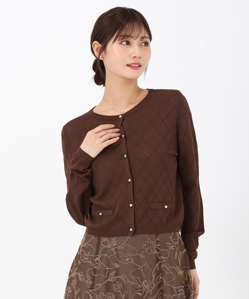MISCH MASCH(ミッシュマッシュ)の「アーガイルカーディガン(カーディガン/ボレロ・レディース・ピンク/ブラウン/ホワイト・フリ-)」の17枚目の写真