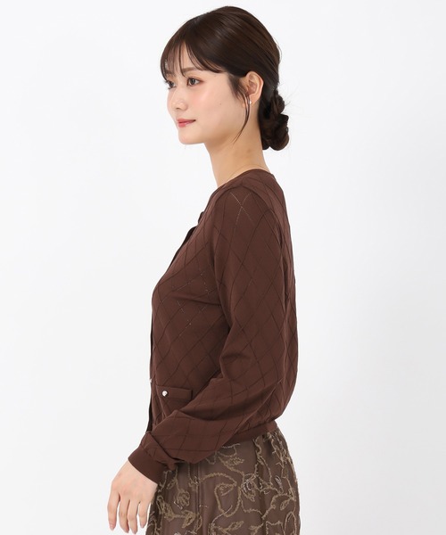 MISCH MASCH(ミッシュマッシュ)の「アーガイルカーディガン(カーディガン/ボレロ・レディース・ピンク/ブラウン/ホワイト・フリ-)」の19枚目の写真