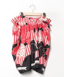TSUMORI CHISATO ツモリチサト フリル フレアスカート 黒 ハート ブランド古着】TSUMORI CHISATO｜ツモリチサトのスカート古着