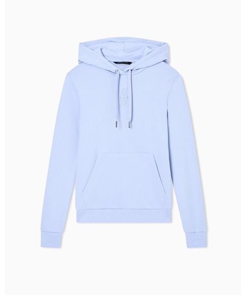 ARMANI EXCHANGE（アルマーニエクスチェンジ）の「【A|X アルマーニ エクスチェンジ】ストーンロゴ フーデッドスウェットプルオーバー（スウェット・レディース・ブラック/スカイブルー/ホワイト・MEDIUM/SMALL/X-SMALL/LARGE/X-LARGE）」の12枚目の写真