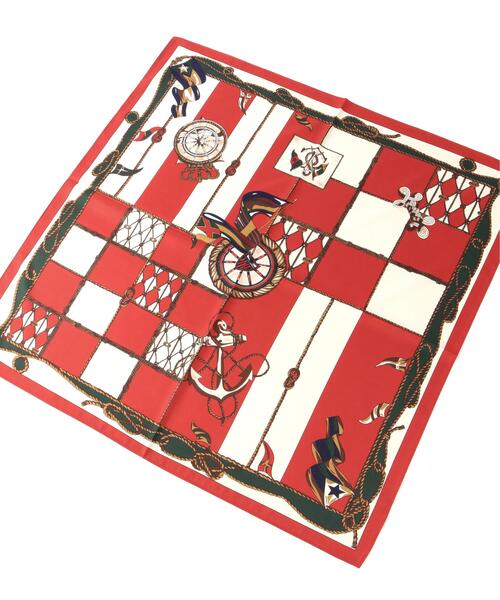 NATURAL BEAUTY BASIC(ナチュラルビューティーベーシック)の「ダブルフェイスイタリアンスカーフ(バンダナ/スカーフ・レディース・レッド/キャメル・FREE)」の7枚目の写真