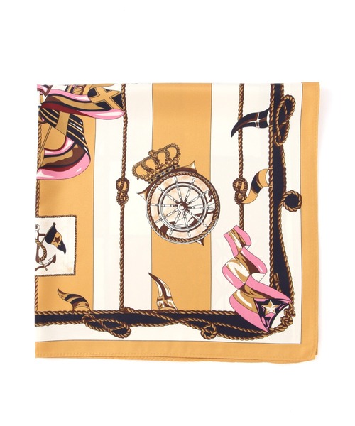 NATURAL BEAUTY BASIC(ナチュラルビューティーベーシック)の「ダブルフェイスイタリアンスカーフ(バンダナ/スカーフ・レディース・レッド/キャメル・FREE)」の4枚目の写真