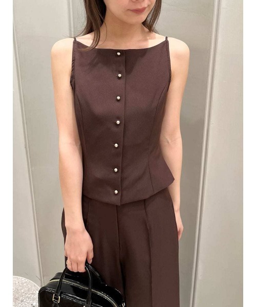 SNIDEL(スナイデル)の「Sustainableキャミベストトップス(キャミソール・レディース・グレー/ブラウン/ネイビー・0/1)」の19枚目の写真