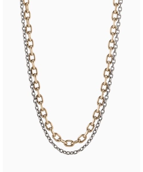 美品　EMPORIO　ARMANI　ネックレス　リング　二重チェーン egs2156040-v1.jpg