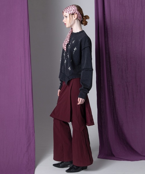 AULA AILA（アウラアイラ）の「ビジューループバックプルオーバー（Tシャツ/カットソー・レディース・ブルー/ピンク/ブラック・0）」の6枚目の写真