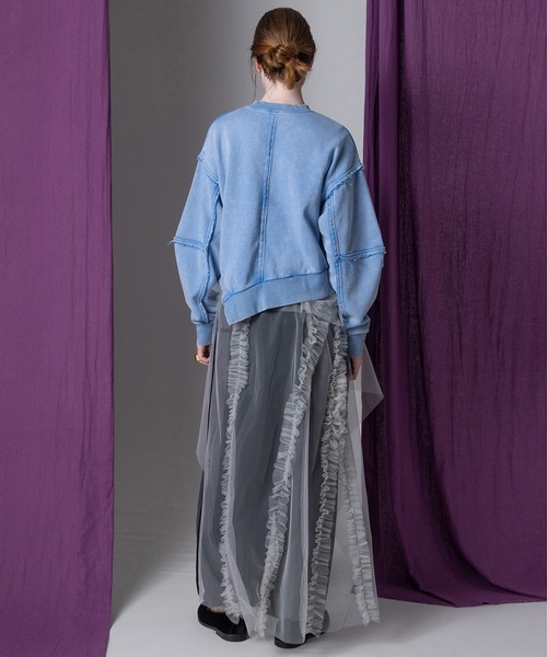 AULA AILA（アウラアイラ）の「ビジューループバックプルオーバー（Tシャツ/カットソー・レディース・ブルー/ピンク/ブラック・0）」の18枚目の写真