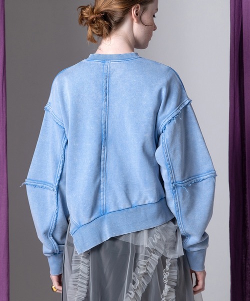 AULA AILA（アウラアイラ）の「ビジューループバックプルオーバー（Tシャツ/カットソー・レディース・ブルー/ピンク/ブラック・0）」の14枚目の写真