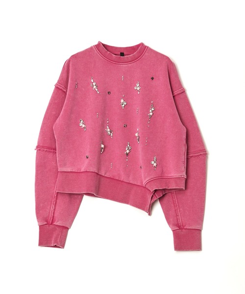 AULA AILA（アウラアイラ）の「ビジューループバックプルオーバー（Tシャツ/カットソー・レディース・ブルー/ピンク/ブラック・0）」の21枚目の写真