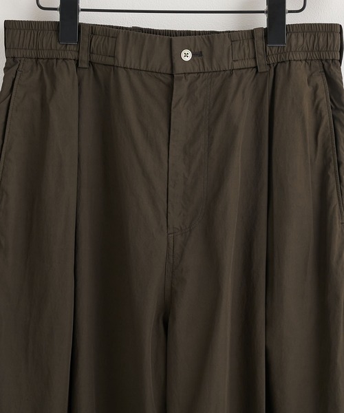 ATON / エイトン】SHRINK COTTON LAWN LOOSE FIT PANTS（スラックス