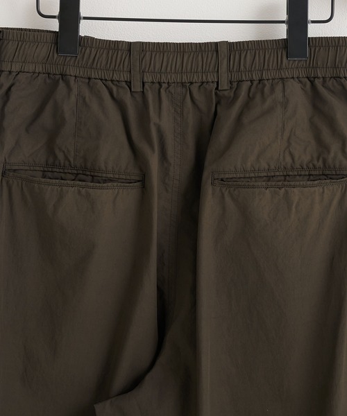ATON ネイビー スラックス ATON / エイトン】SHRINK COTTON LAWN LOOSE FIT PANTS