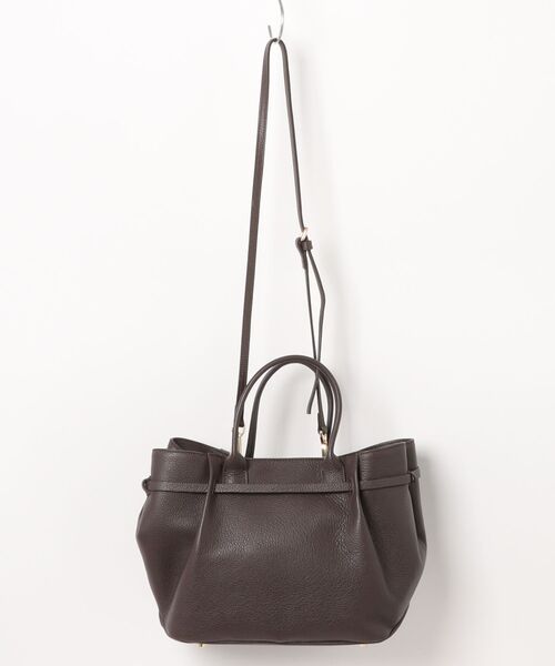 CHRISTIAN VILLA(クリスチャンヴィラ)の「【CHRISTIAN VILLA】シュリンクレザーハンドバッグ(Q56367)(ハンドバッグ・レディース・ダークブラウン/ブラック・ALL)」の3枚目の写真