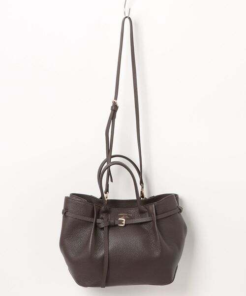 CHRISTIAN VILLA(クリスチャンヴィラ)の「【CHRISTIAN VILLA】シュリンクレザーハンドバッグ(Q56367)(ハンドバッグ・レディース・ダークブラウン/ブラック・ALL)」の7枚目の写真