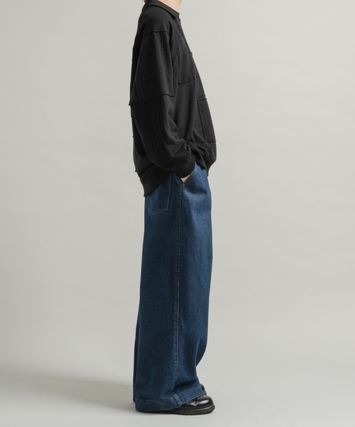 CASPER JOHN（キャスパージョン）の「Patchwork skipper sweat/パッチワークスキッパースウェット（スウェット・メンズ・ネイビー/ブラック・LARGE/MEDIUM/SMALL/X-SMALL）」の19枚目の写真