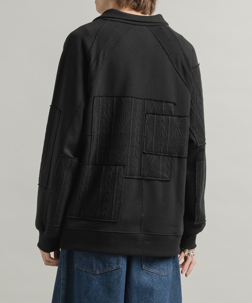 CASPER JOHN（キャスパージョン）の「Patchwork skipper sweat/パッチワークスキッパースウェット（スウェット・メンズ・ネイビー/ブラック・LARGE/MEDIUM/SMALL/X-SMALL）」の16枚目の写真