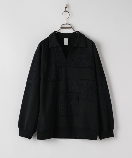 CASPER JOHN（キャスパージョン）の「Patchwork skipper sweat/パッチワークスキッパースウェット（スウェット・メンズ・ネイビー/ブラック・LARGE/MEDIUM/SMALL/X-SMALL）」の12枚目の写真