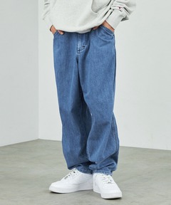 パンツ FARAH WIDE TAPERED PANTS - NEP DENIM 34 セール】FARAH Two Tuck Wide Tapered Pants（デニムパンツ