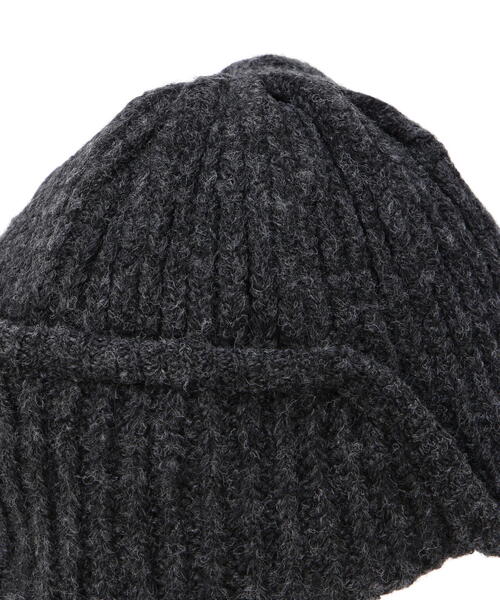 FREE'S MART（フリーズマート）の「◆リブニットフライト帽（ニットキャップ/ビーニー・レディース・ブラック/ホワイト/ブラウン・ﾌﾘ-）」の8枚目の写真