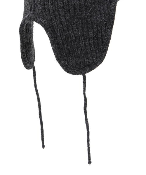 FREE'S MART（フリーズマート）の「◆リブニットフライト帽（ニットキャップ/ビーニー・レディース・ブラック/ホワイト/ブラウン・ﾌﾘ-）」の11枚目の写真