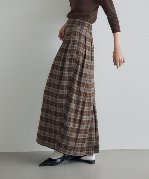 kivi（キヴィ）の「チェックコクーンSK（スカート・レディース・ブラウン系その他2/ブラック系その他2・LARGE/MEDIUM）」の6枚目の写真