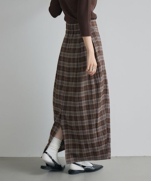 kivi（キヴィ）の「チェックコクーンSK（スカート・レディース・ブラウン系その他2/ブラック系その他2・LARGE/MEDIUM）」の8枚目の写真