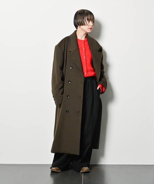 CITYSHOP（シティーショップ）の「LONG LONG SLEEVE カーディガン：ニット（ニット/セーター・レディース・グレー/レッド・FREE）」の9枚目の写真