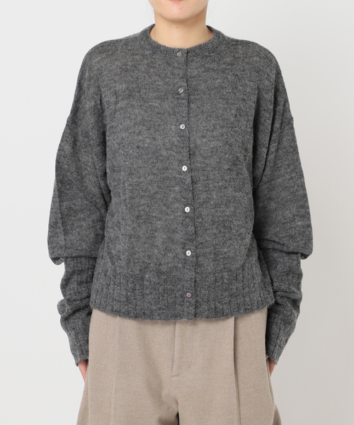 CITYSHOP（シティーショップ）の「LONG LONG SLEEVE カーディガン：ニット（ニット/セーター・レディース・グレー/レッド・FREE）」の11枚目の写真