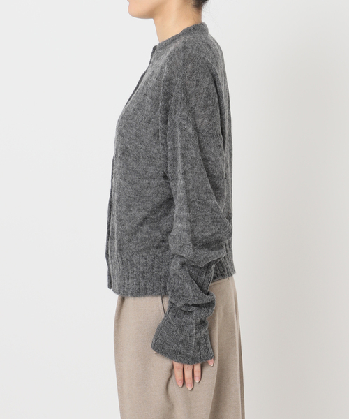 CITYSHOP（シティーショップ）の「LONG LONG SLEEVE カーディガン：ニット（ニット/セーター・レディース・グレー/レッド・FREE）」の12枚目の写真