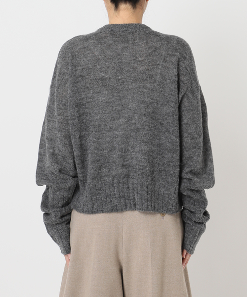 CITYSHOP（シティーショップ）の「LONG LONG SLEEVE カーディガン：ニット（ニット/セーター・レディース・グレー/レッド・FREE）」の13枚目の写真