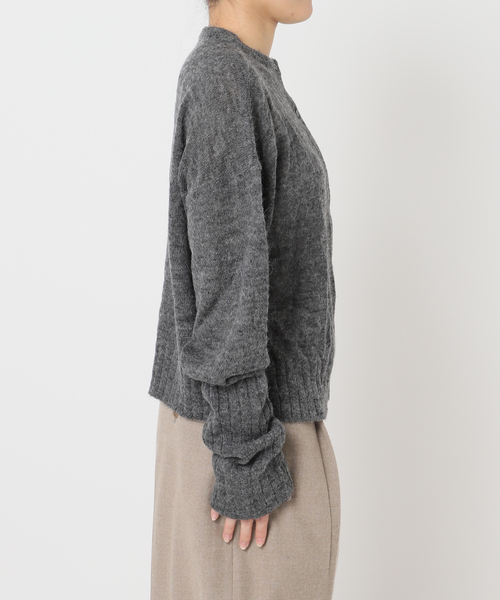 CITYSHOP（シティーショップ）の「LONG LONG SLEEVE カーディガン：ニット（ニット/セーター・レディース・グレー/レッド・FREE）」の14枚目の写真