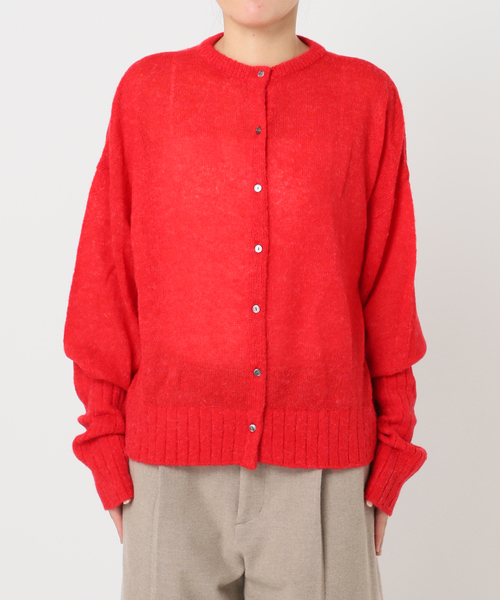 CITYSHOP（シティーショップ）の「LONG LONG SLEEVE カーディガン：ニット（ニット/セーター・レディース・グレー/レッド・FREE）」の19枚目の写真