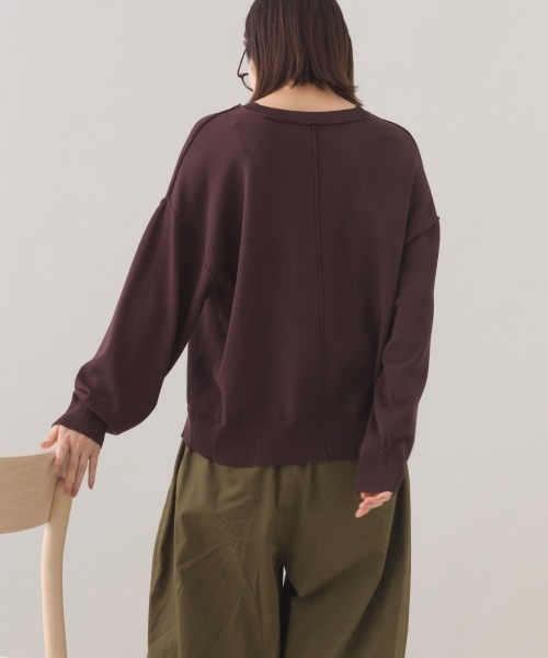 OMNES（オムネス）の「ハイゲージリンキングニットプルオーバー（ニット/セーター・レディース・レッド/ブラウン/オフホワイト/ダークグレー・FREE）」の16枚目の写真