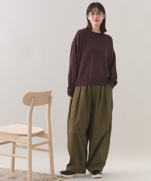 OMNES（オムネス）の「ハイゲージリンキングニットプルオーバー（ニット/セーター・レディース・レッド/ブラウン/オフホワイト/ダークグレー・FREE）」の17枚目の写真