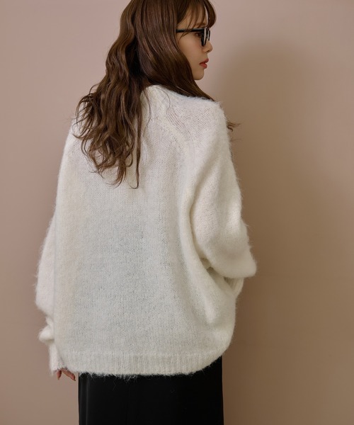 LAULEN（ローレン）の「half button shaggy high neck knit /ハーフボタンシャギーハイネックニット（Tシャツ/カットソー・レディース・チャコールグレー/アイボリー/ブラック・FREE）」の22枚目の写真