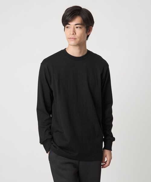 TB 黒 長袖カットソー Hanes＞KURO T 長袖 Tシャツ（Tシャツ/カットソー）｜HANES