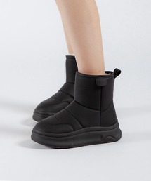 ALL BLACK | 【厚底/3.5cm/ボア】ボアライニングショートブーツ(ブーツ)