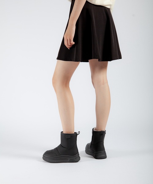 ALL BLACK(オールブラック)の「【厚底/3.5cm/ボア】ボアライニングショートブーツ(ブーツ・レディース・ブラック・36/37/39/38/40)」の5枚目の写真