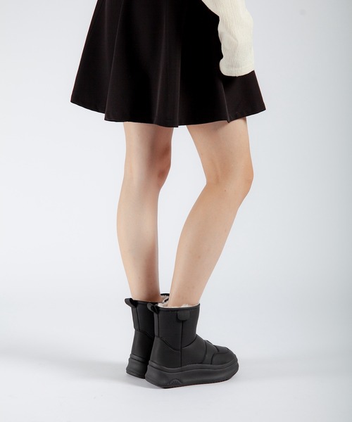 ALL BLACK(オールブラック)の「【厚底/3.5cm/ボア】ボアライニングショートブーツ(ブーツ・レディース・ブラック・36/37/39/38/40)」の4枚目の写真