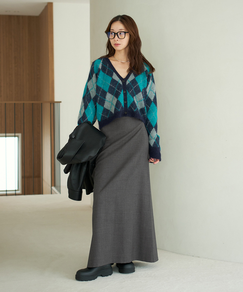 plage（プラージュ）の「Back flare スカート（スカート・レディース・チャコールグレー/ブラウン・38/36/34）」の4枚目の写真