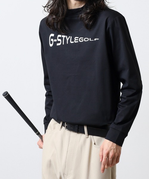 【M】G/FORE ジーフォア ゴルフ カットソー モックネック長袖Tシャツ 黒 L】G/FORE ジーフォア ゴルフ カットソー モックネック長袖Tシャツ 黒