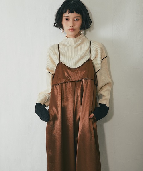 セール】サテンビスチェキャミオールインワン（つなぎ/オールインワン